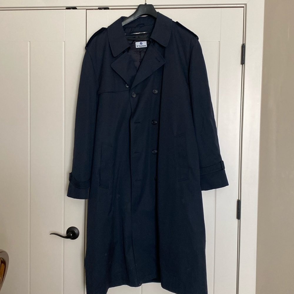 Brand new Navy blue double lined insulated trench coat